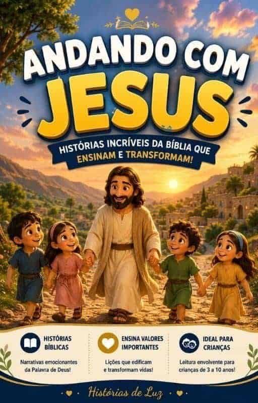 Andando com Jesus: histórias bíblicas que ensinam e transformam crianças de 3 a 10 anos.